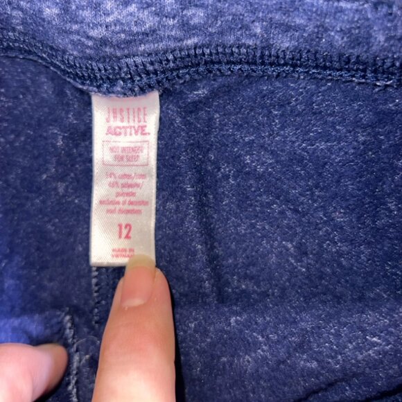 Justice Active Girls Sz 12 Heather Blue Cheer Gymnast Sweatpants Joggers (Q) - Picture 6 of 8